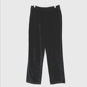 VTG Northern Reflections Black Soft Velvet Pants Sz M Classic Chic Confy